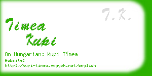 timea kupi business card