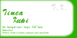 timea kupi business card